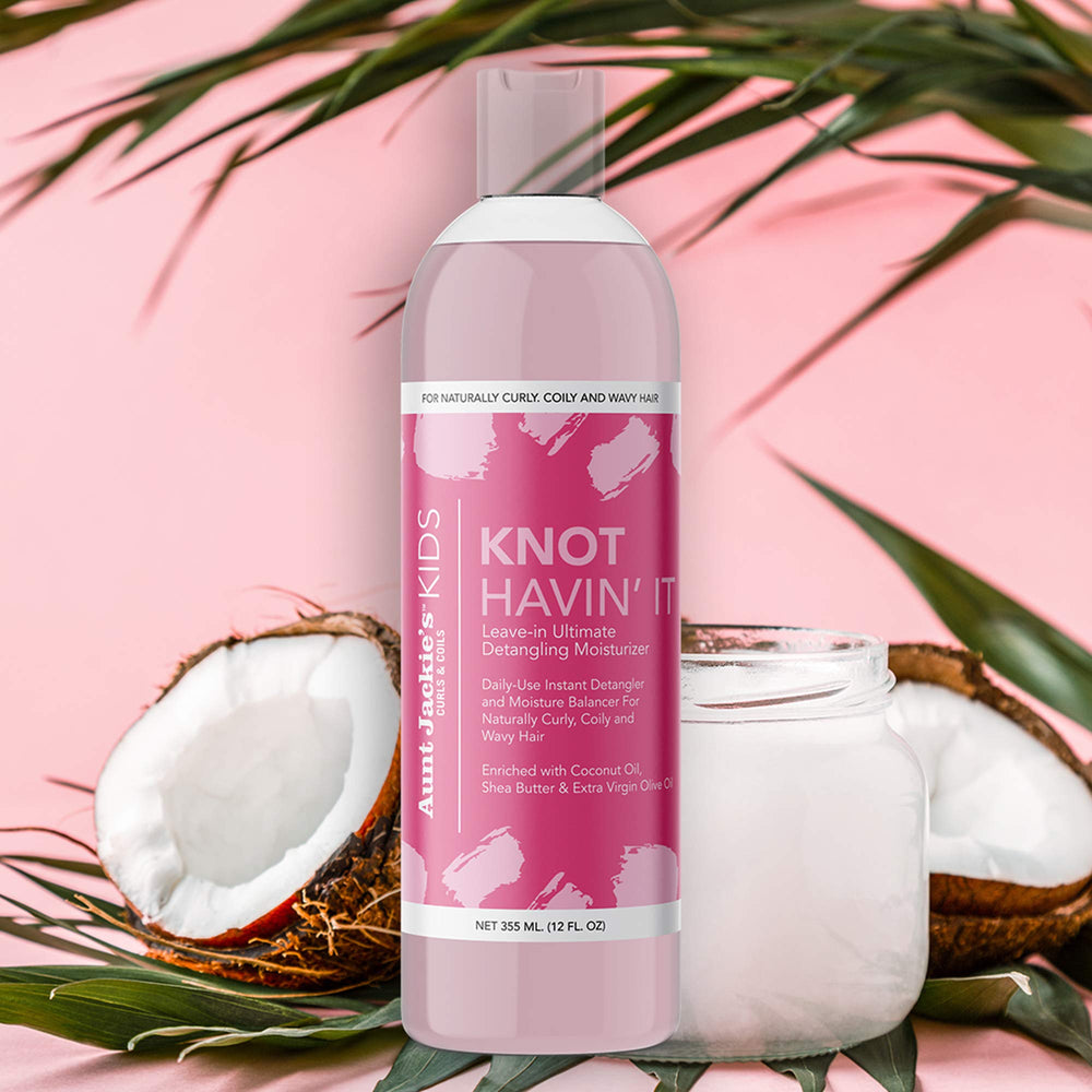 Aunt Jackie's Kids Knot Havin' It: textura rica con coco y manteca para hidratar.