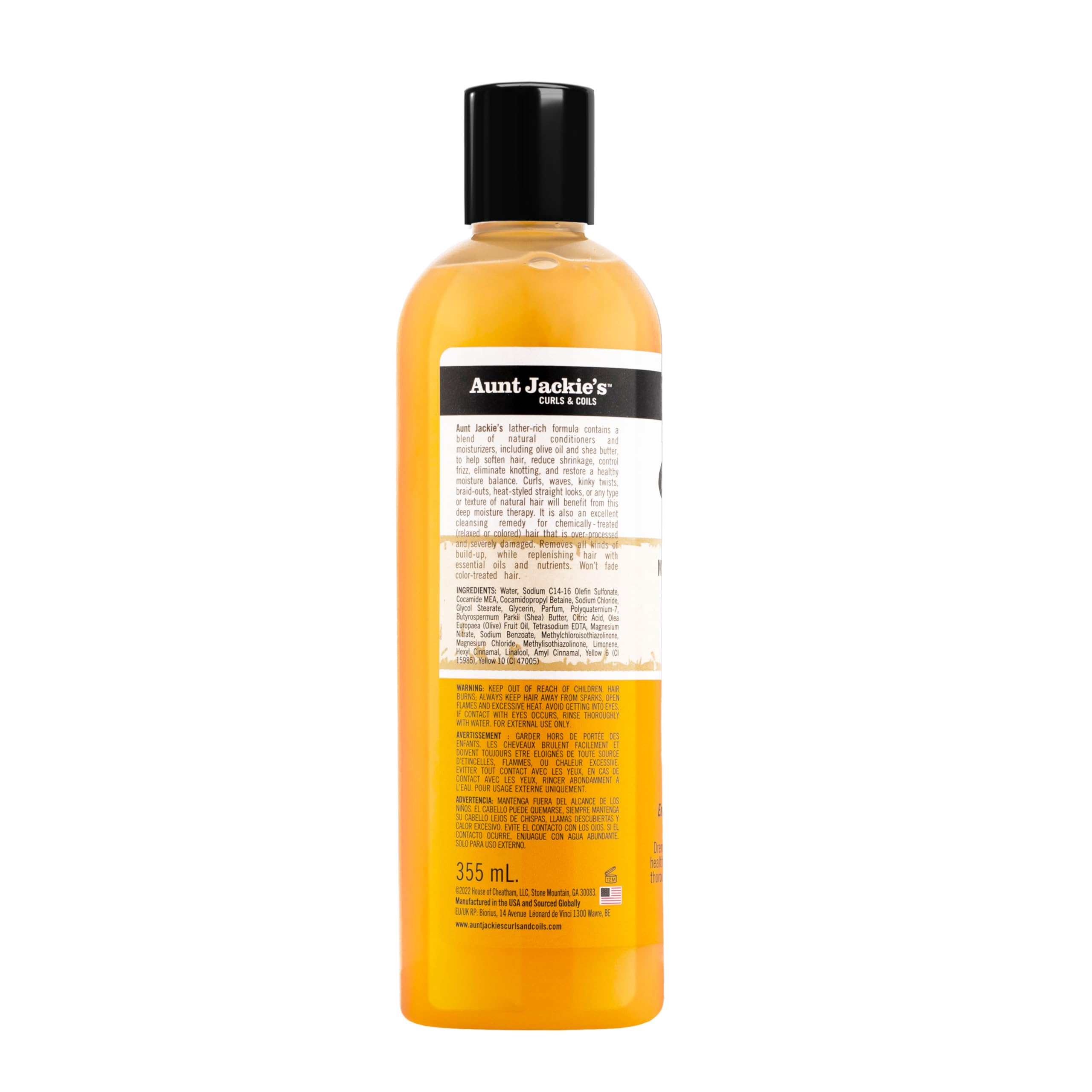Aunt Jackie's Oh So Clean: masaje suave del cuero cabelludo para relajación durante lavado.