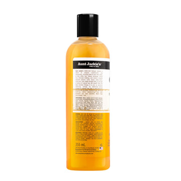 Aunt Jackie's Oh So Clean: masaje suave del cuero cabelludo para relajación durante lavado.