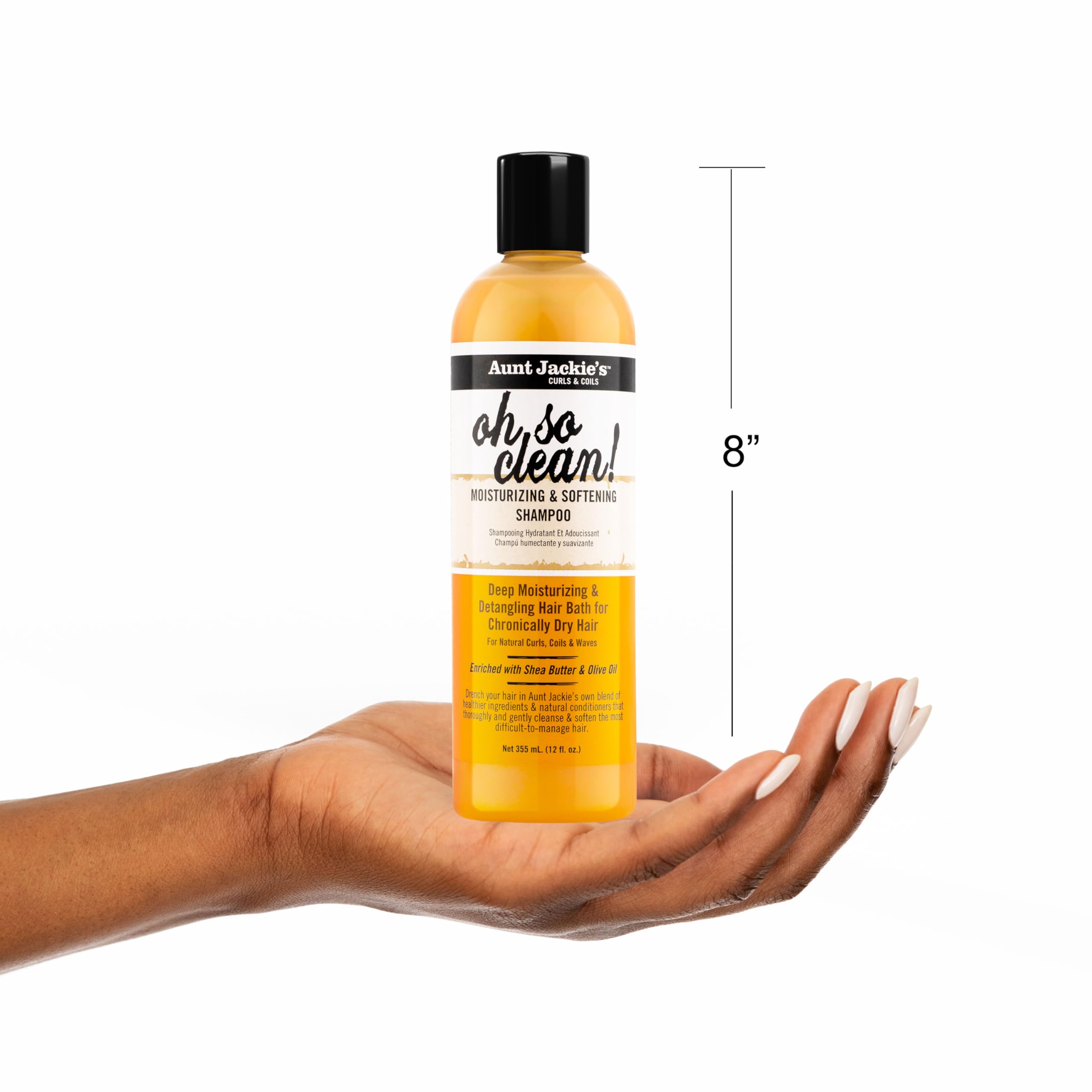 Aunt Jackie's Oh So Clean: rizos naturales y ondas más manejables tras lavado.