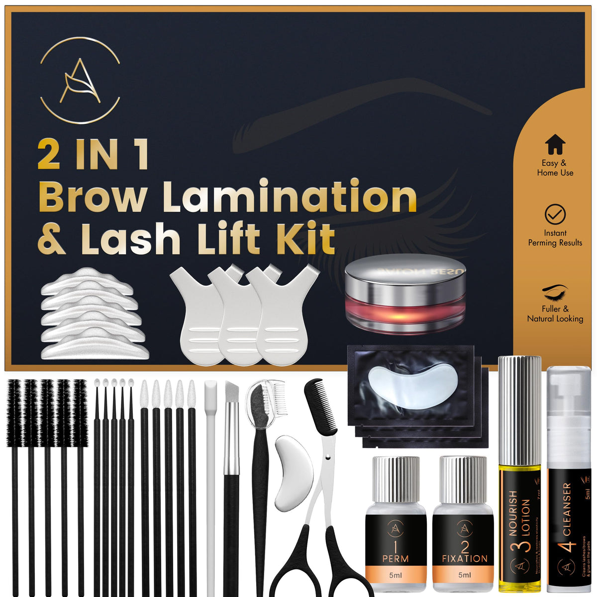AURAE Lash Lift Kit: caja visible para uso cómodo en casa