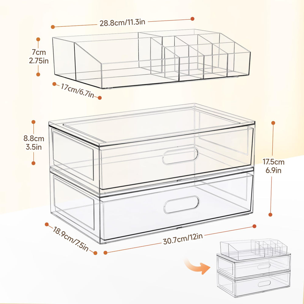 Aurblozen Vue transparente facilitant l'acces rapide aux articles de beauté.