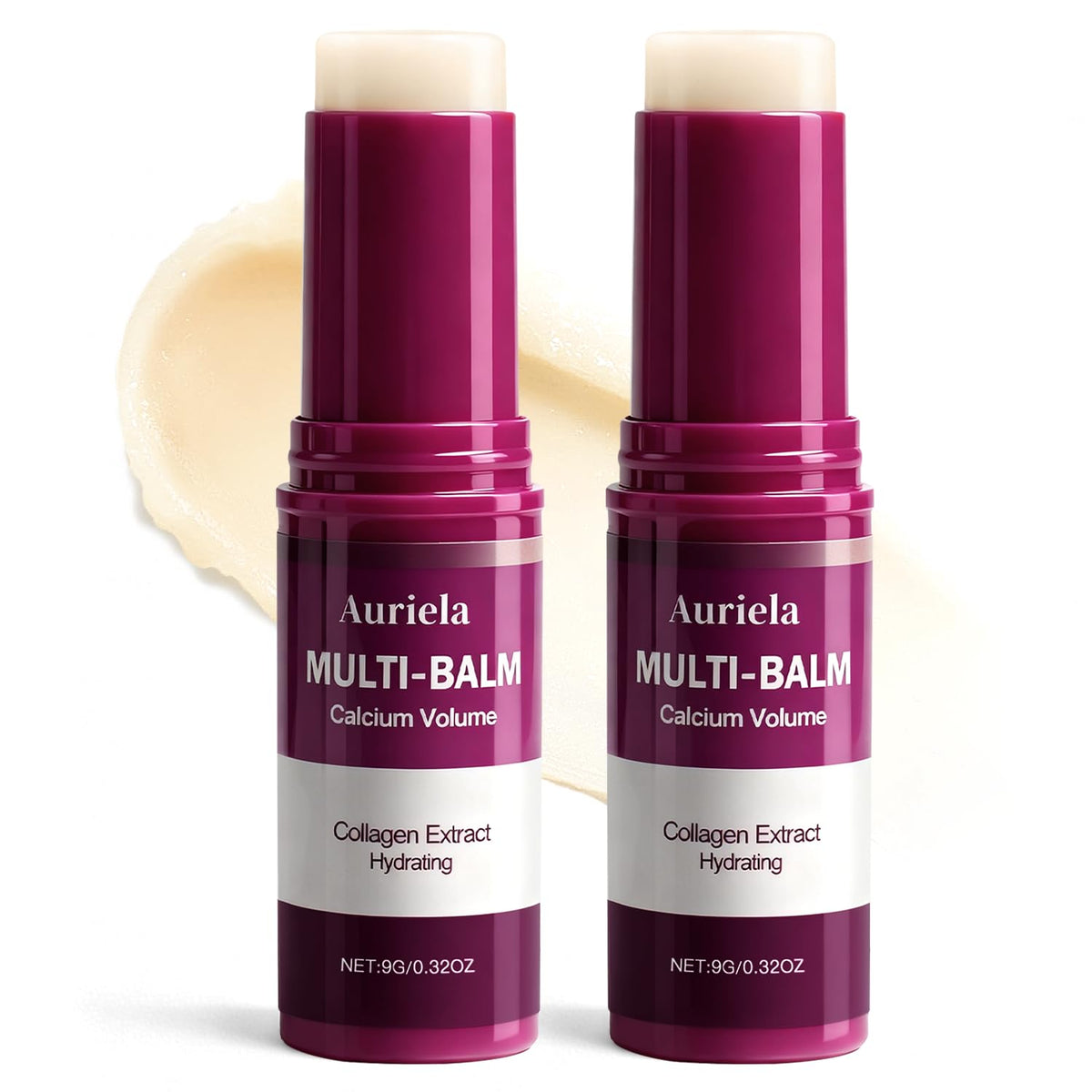 Auriela balsamo multi calcio volumen barra: aplicacion precisa para rostro y cuello, hidratacion diaria.