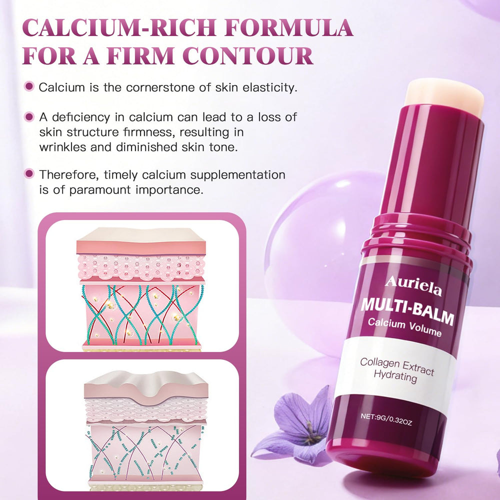 Auriela balsamo multi calcio volumen barra: diseno giratorio para uso higienico y portable.
