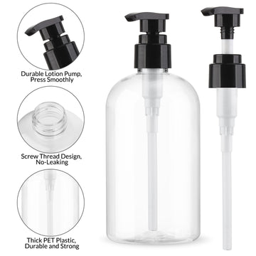 Par de dispensadores Aurnoet en uso para champú o gel.