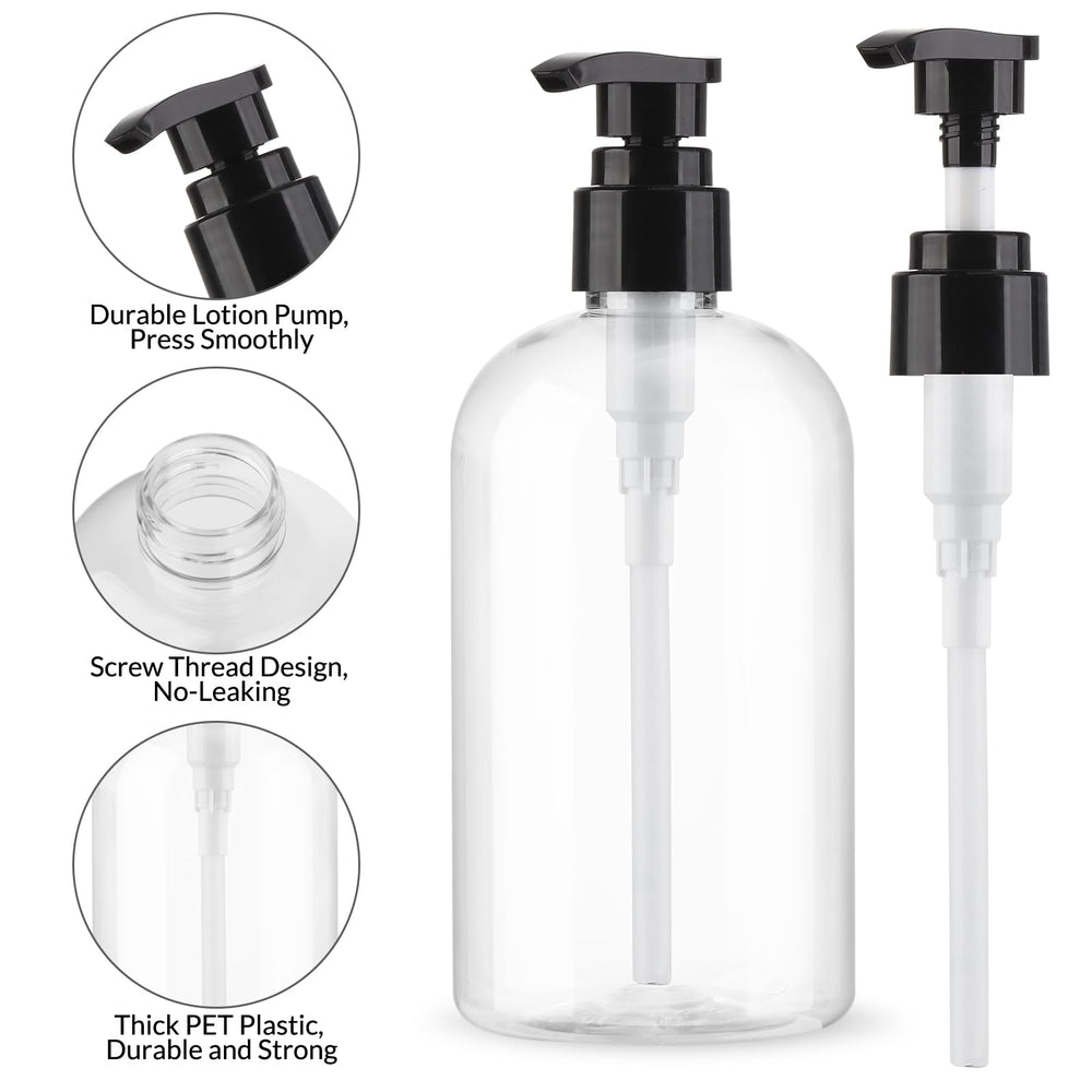 Par de dispensadores Aurnoet en uso para champú o gel.