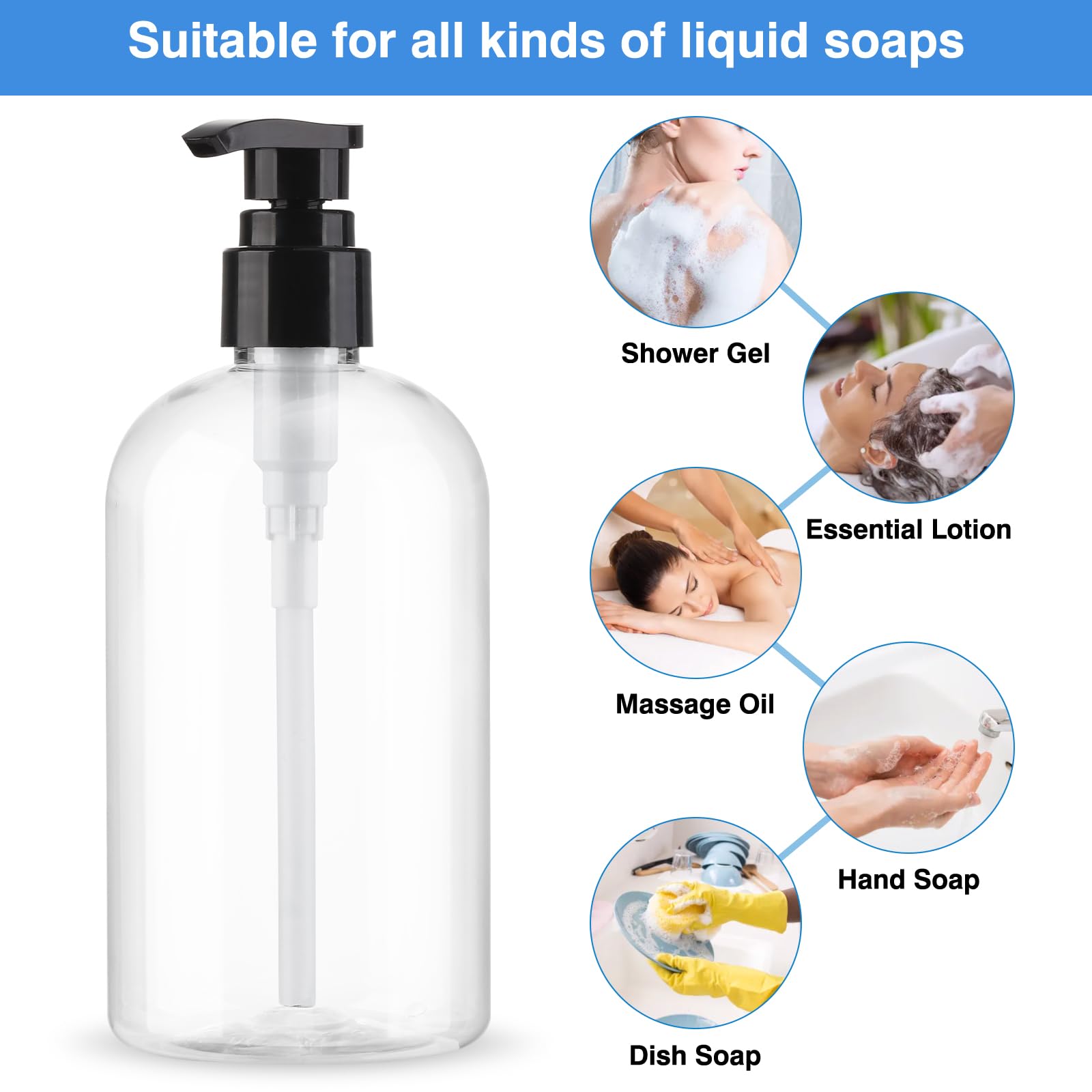 Envase transparente Aurnoet, ideal para organizar líquidos.