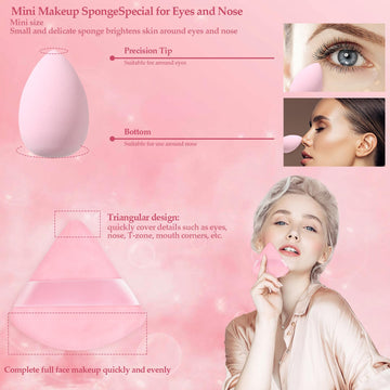 Esponjas auroray colores divertidos para mezclar y lograr un resultado natural.