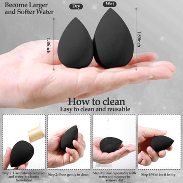Esponjas auroray adecuadas para líquidos y bases para un efecto natural
