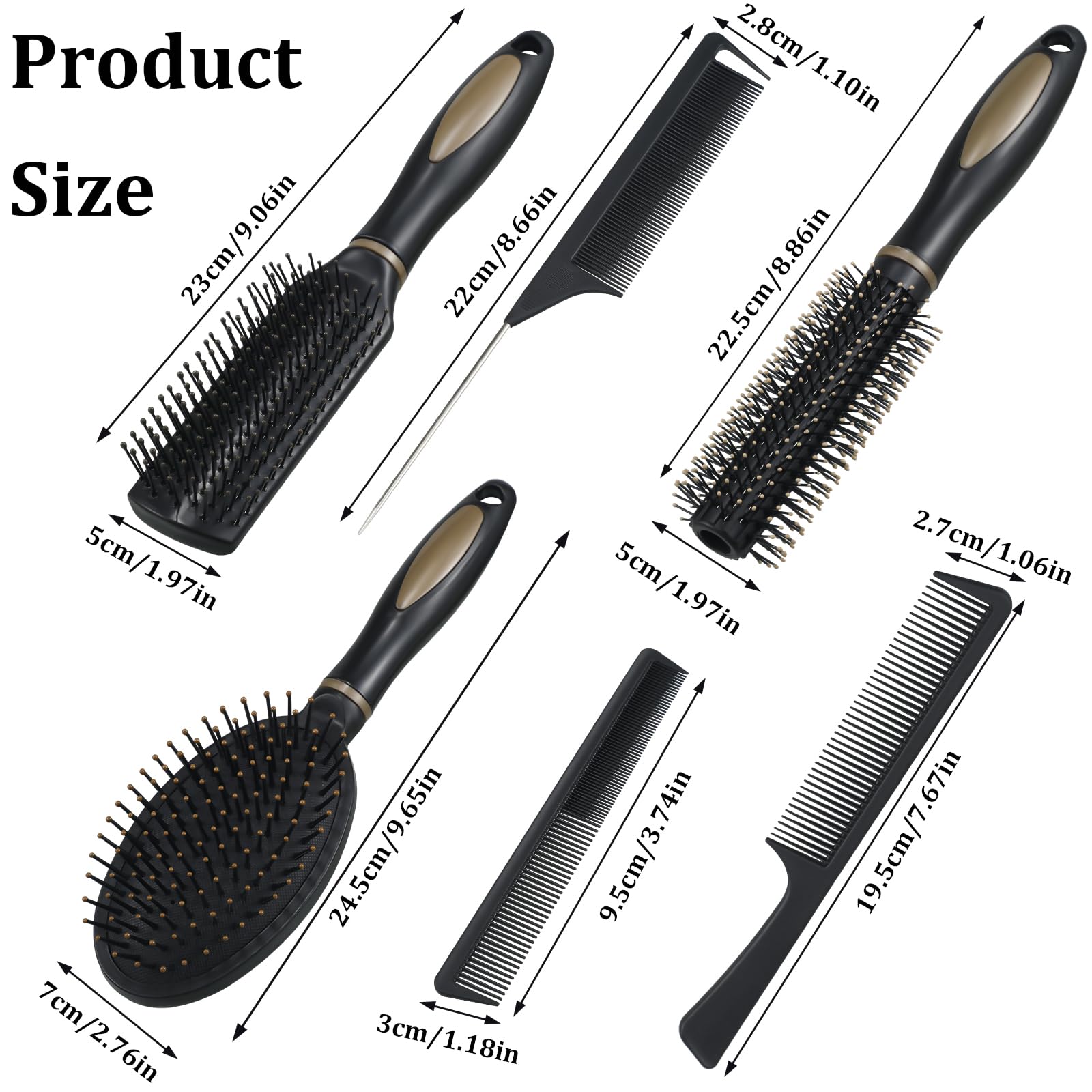 Auroray peine plano para peinado suave y control del cabello liso