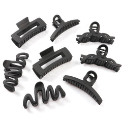 Pinza AuroTrends para pelo grande negro mate, ideal para peinados duraderos