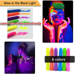 Pintura UV fluorescente para cara de Ausbond, brilla bajo luz negra y se aplica fácil