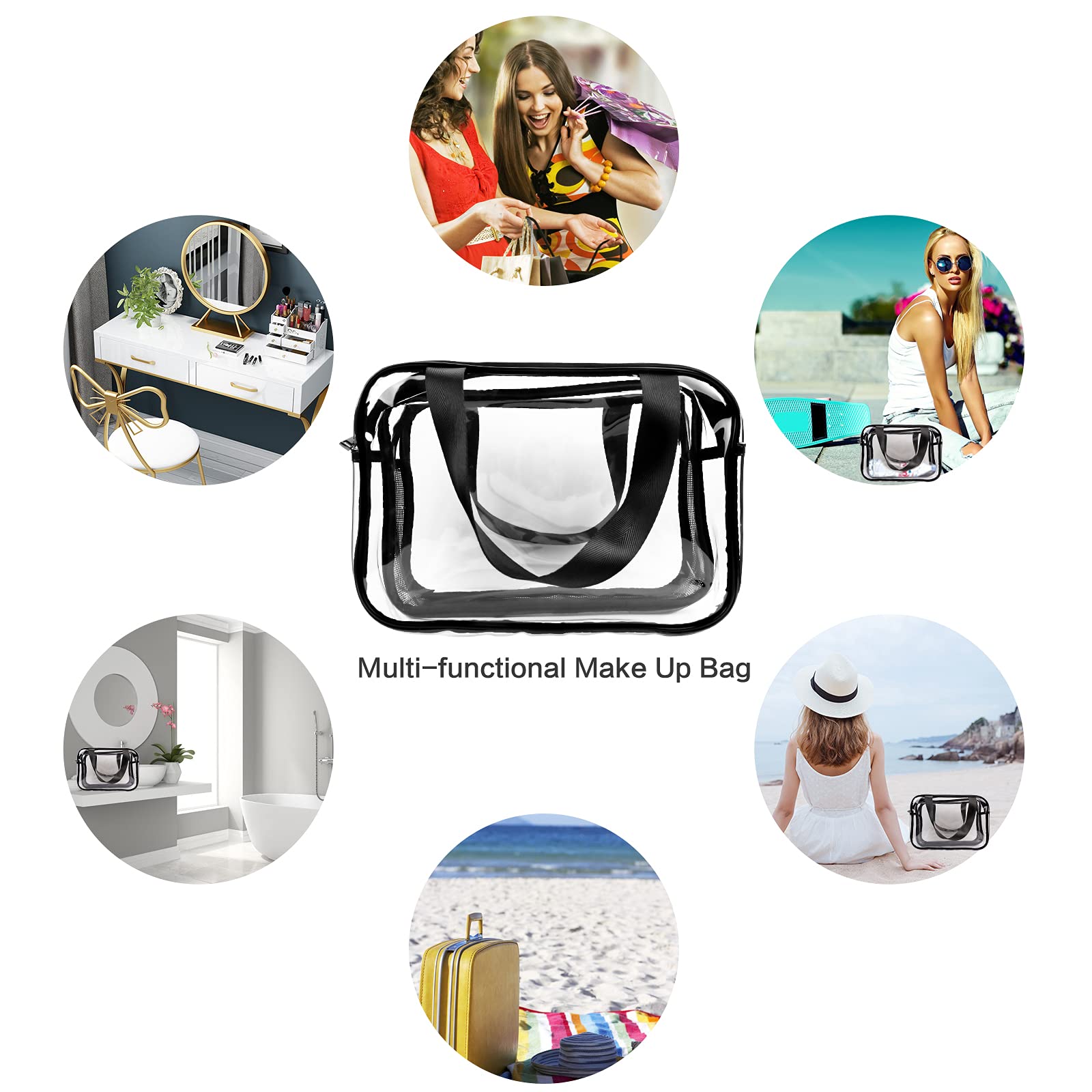 Auseibeely bolsa multifuncional, ideal para cosméticos y gimnasio durante el viaje
