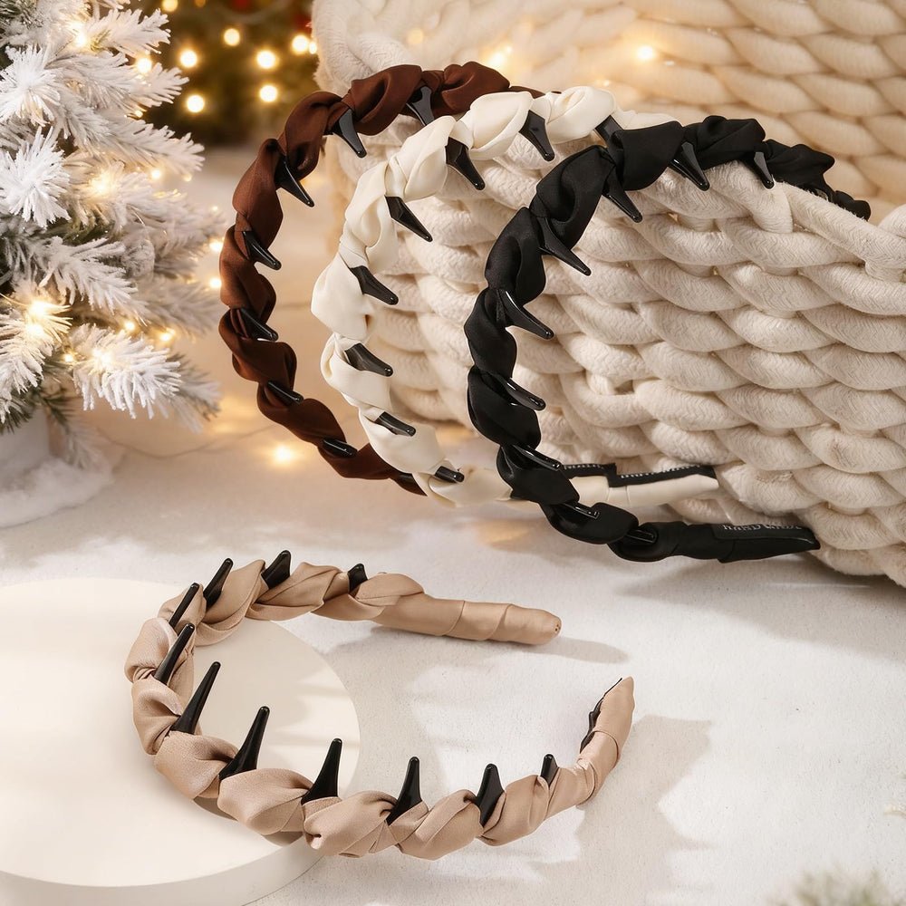 Diadema con dientes antideslizante Auseibeely en negro para peinados sin deslizamiento
