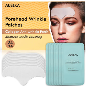 Parches AUSLKA para la frente con aloe, hidratación y suavidad para la piel.