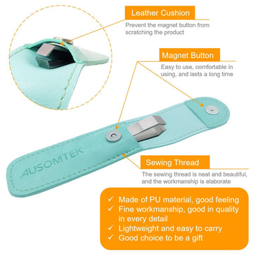 Ausomtek caja cyan PU: funda compacta para transporte.