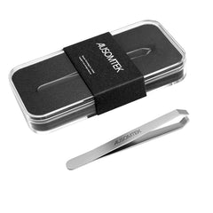 Pinzas Ausomtek para barba en acero inoxidable con punta de 5 mm para depilación precisa.
