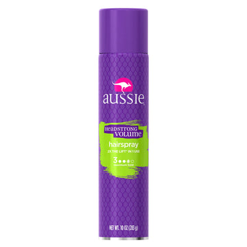 Aussie Headstrong spray-volumen cabello eleva el peinado con fijación duradera.