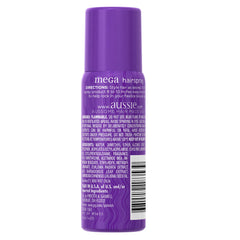Aussie Mega Hairspray con fijación de 24 h para peinados duraderos.