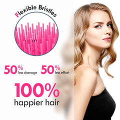 Cepillo Aussumy para cabello mojado, desenreda sin romper.