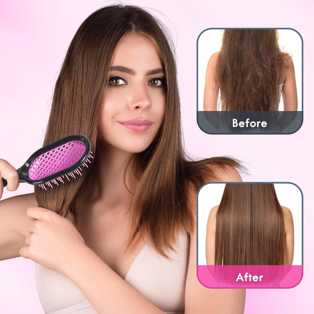 Aussumy en cabello seco, reduce encrespamiento y aporta brillo suave.