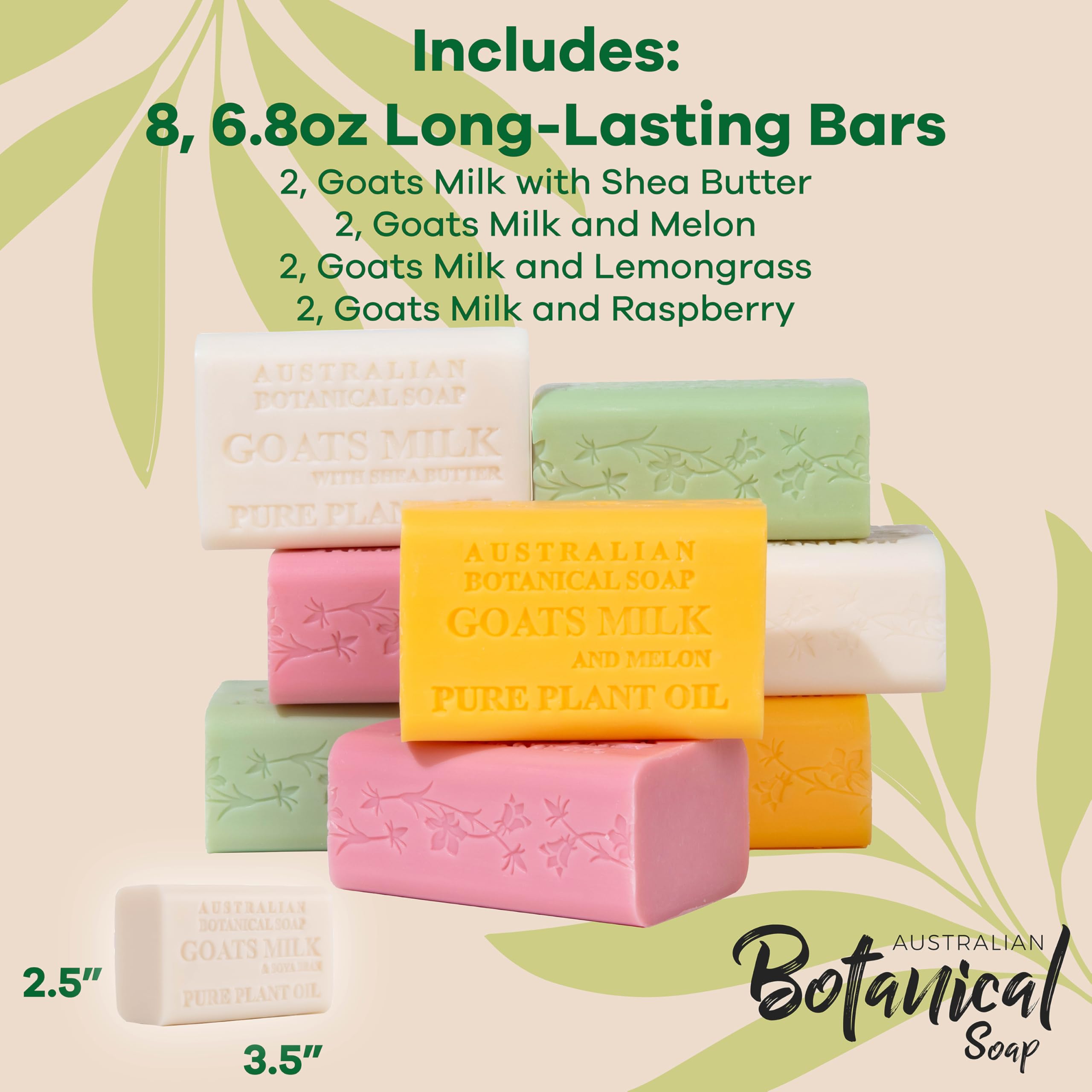 Australian Botanical Soap savon au lait de chèvre melon, mousse riche et lavage apaisant