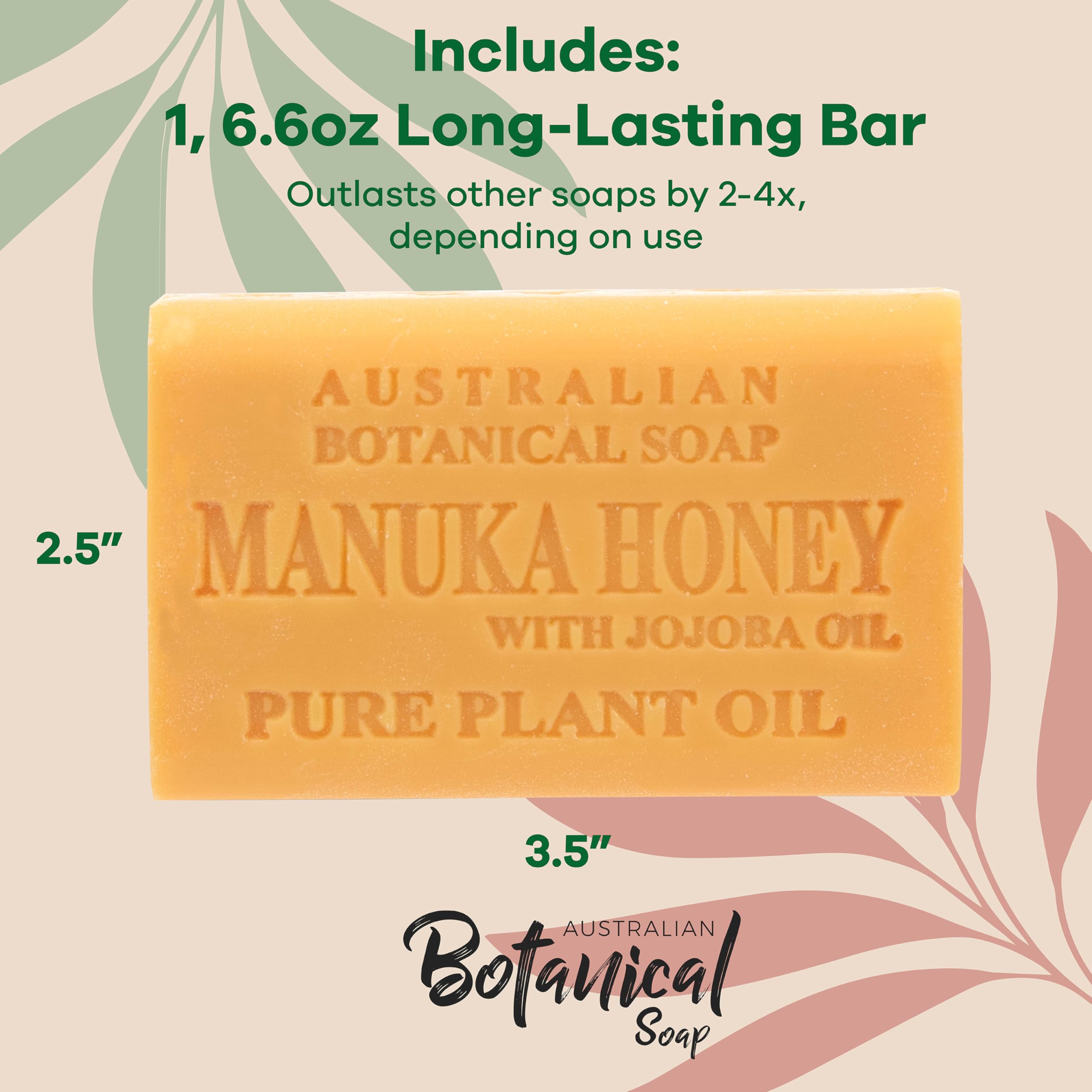 Barra Australian Botanical Soap espuma rica y duradera para lavado diario