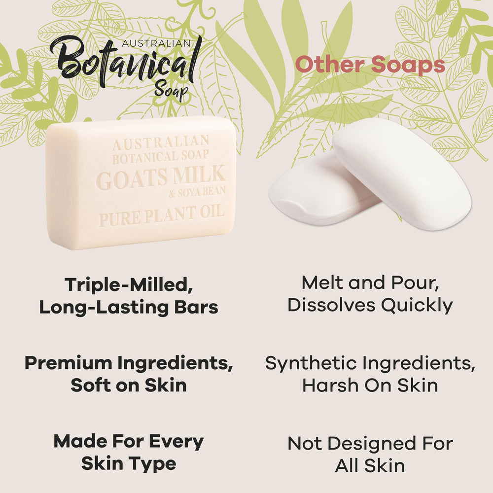 Australian Botanical Soap barra-jabon-leche-de-cabra uso diario para cuerpo manos