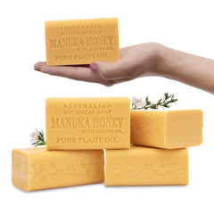 Australian Botanical Soap barra jabon Manuka con miel y jojoba, limpieza suave para la piel