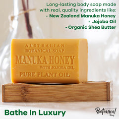 Barra Australian Botanical Soap con aceite de jojoba para limpieza delicada