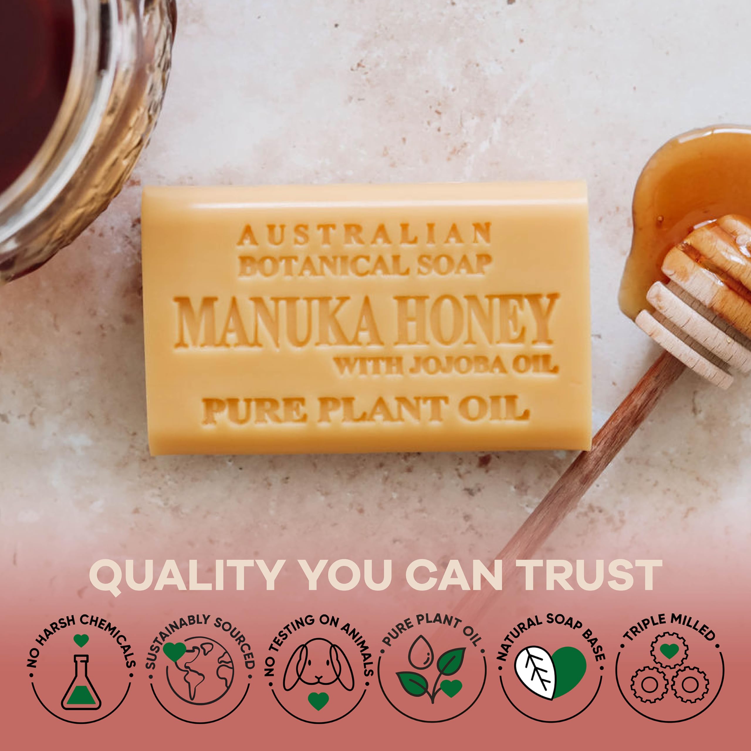Barra Australian Botanical Soap deja la piel limpia sin residuo