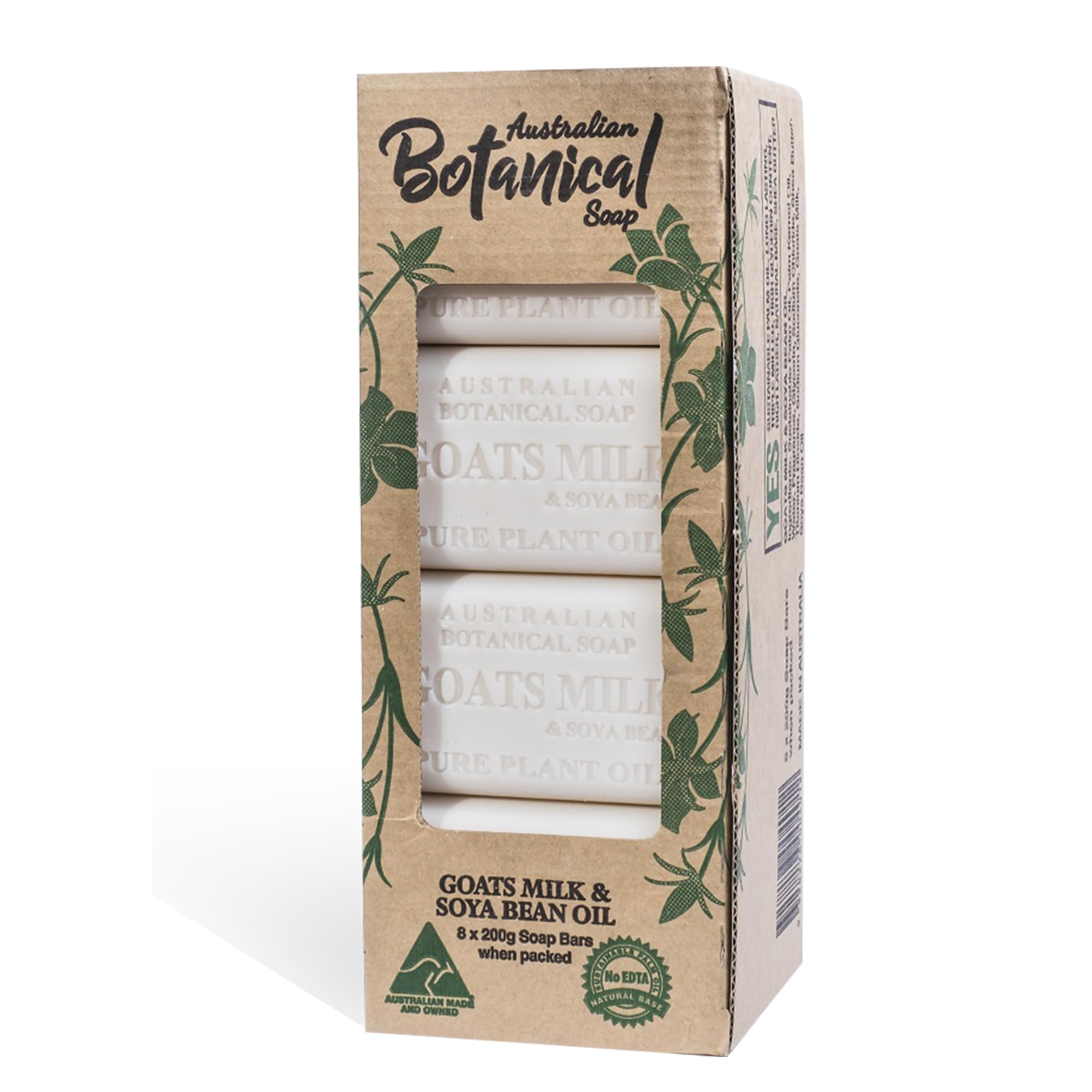 Australian Botanical Soap barra leche de cabra con espuma cremosa para piel suave.
