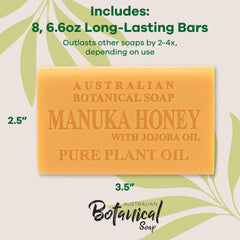 Australian Botanical Soap Barra triple molido: espuma rica y duradera.