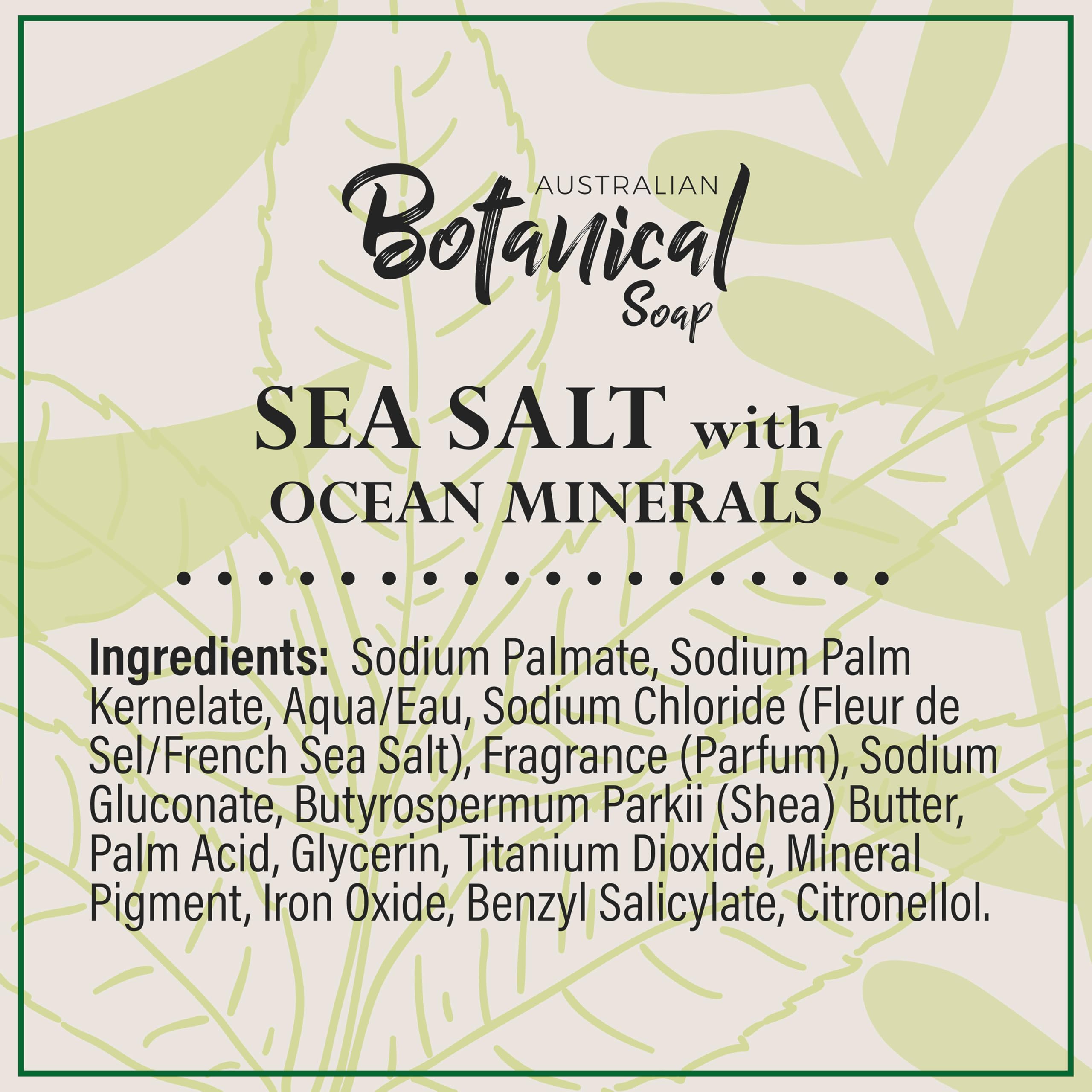 Australian Botanical Soap, minerales Camargue en barra, notas refrescantes