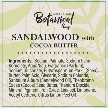 Jabón Australian Botanical Soap, ingrediente suave, cuidado diario de la piel.