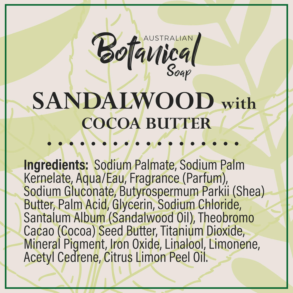 Jabón Australian Botanical Soap, ingrediente suave, cuidado diario de la piel.