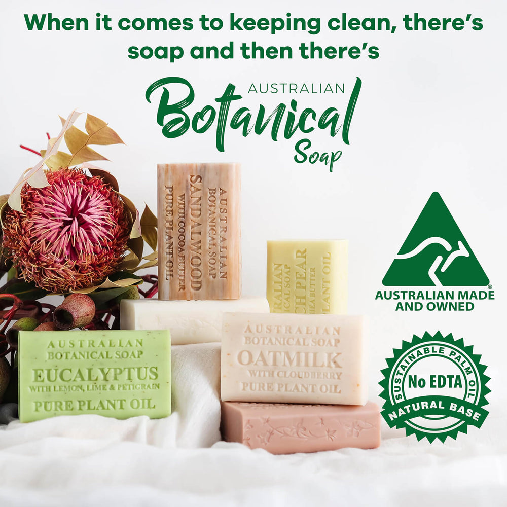 Australian Botanical Soap morning routine image promoting a refreshed shower cleanse