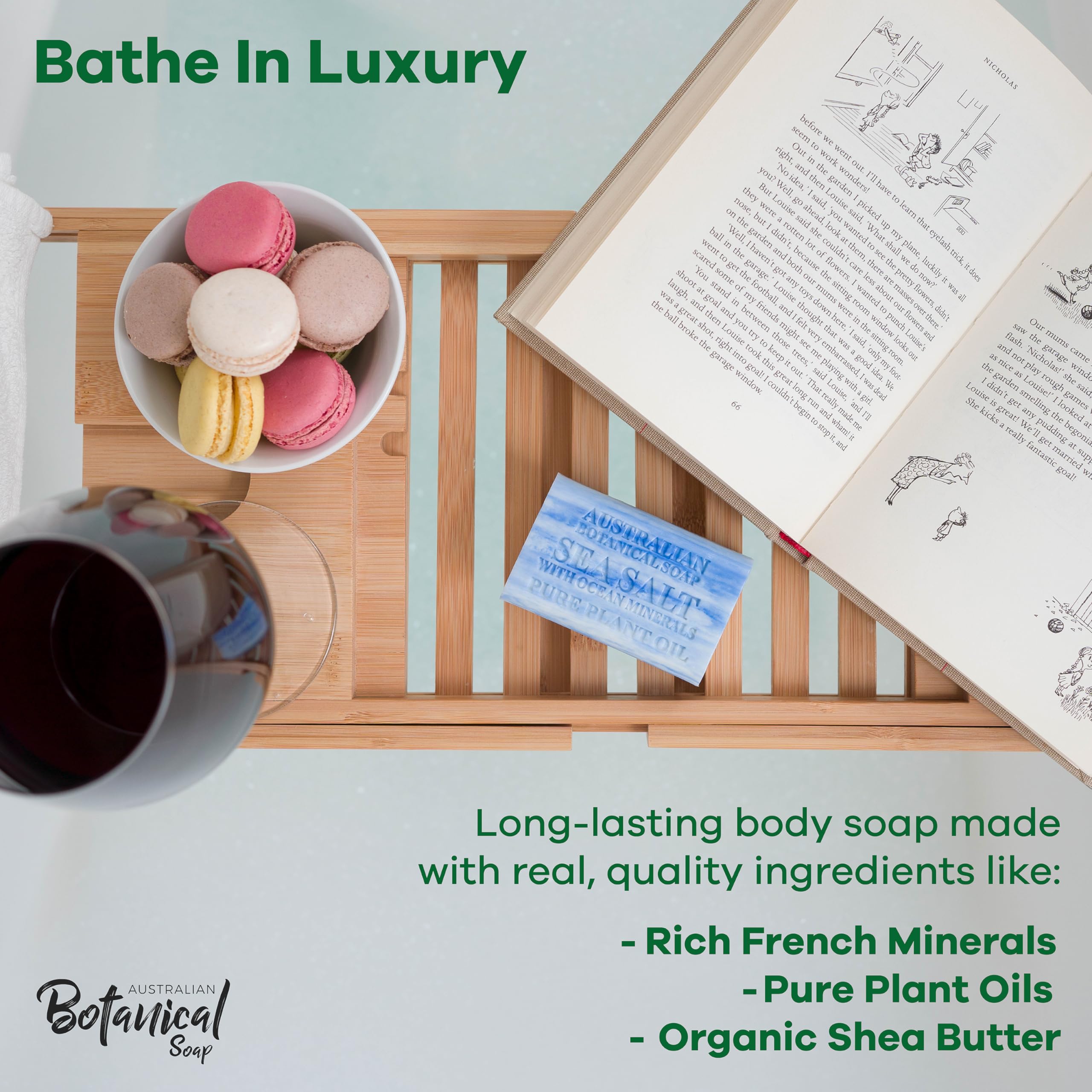 Australian Botanical Soap, barra con minerales del océano, sensación vigorizante