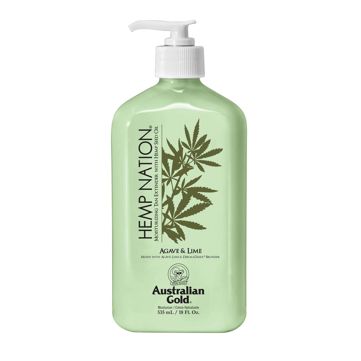 Extensor de bronceado Hemp Nation de Australian Gold con agave y lima para piel hidratada