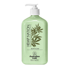 Extensor de bronceado Hemp Nation de Australian Gold con agave y lima para piel hidratada