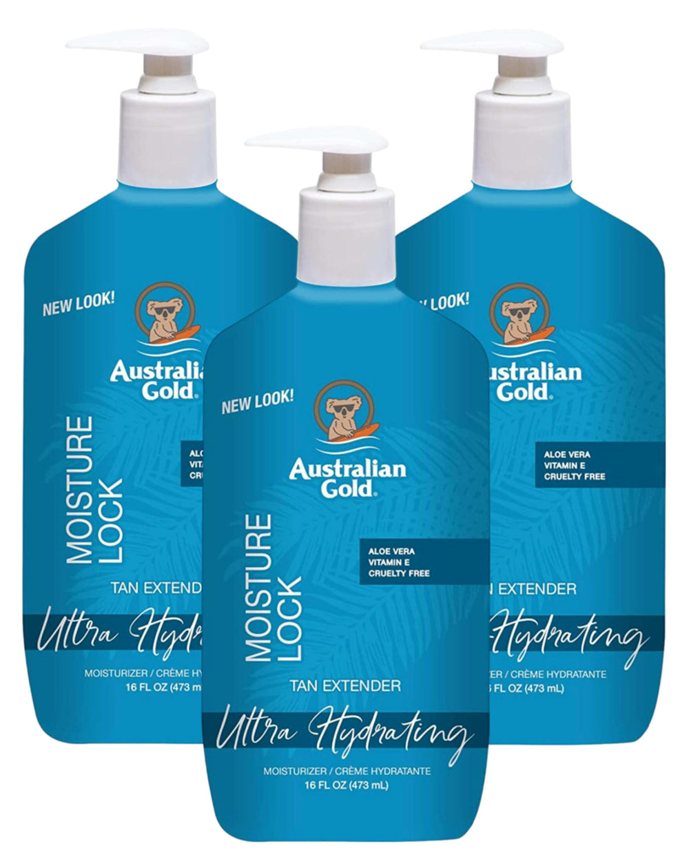 Australian Gold Moist Lock Tan Extender demonstrates even application and quick absorption.