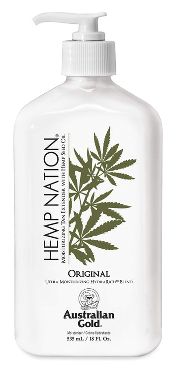 Australian Gold Hemp Nation crema extensor de bronceado para hidratación duradera y piel suave