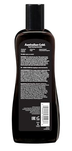 Australian Gold presentación de botella, piel suave nutrida gracias a vitamina E