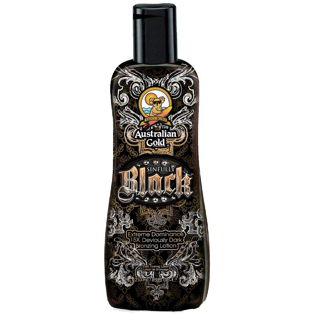 Botella Australian Gold Sinfully Black bronceado profundo para uso diario