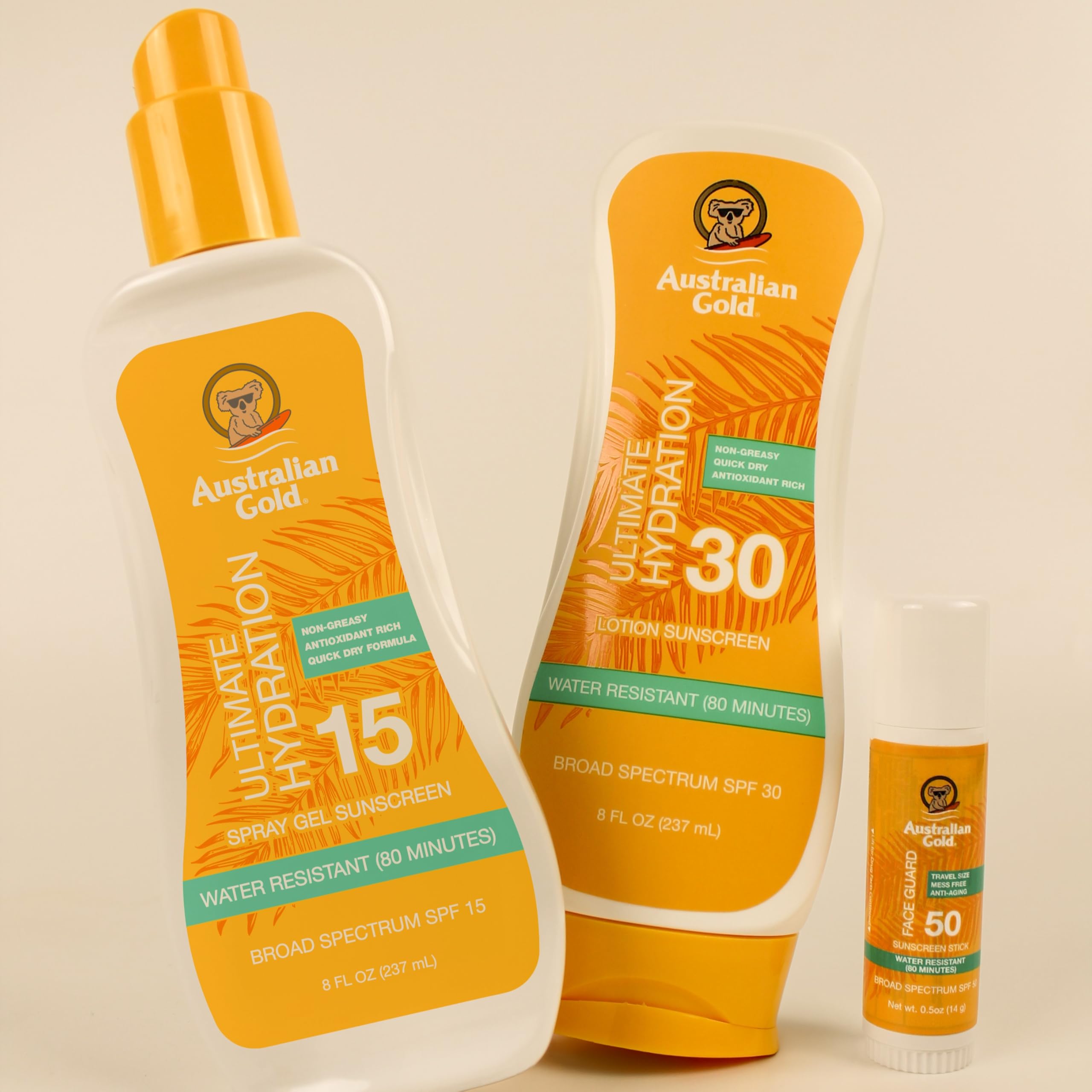 Australian Gold Spray Gel libre de oxybenzone y pruebas en animales