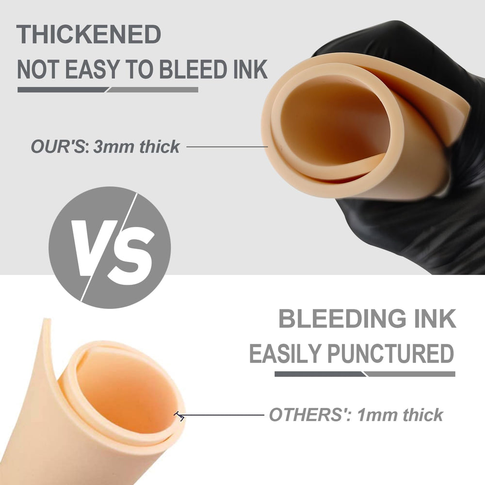 Piel de silicona suave Autdor con sensación realista para practicar tatuajes.