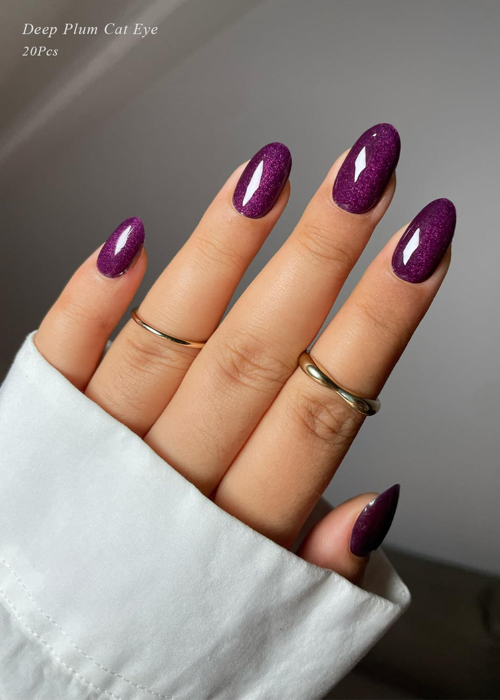 AutyaMee efecto ojo de gato, purpura intenso para uñas con acabado elegante
