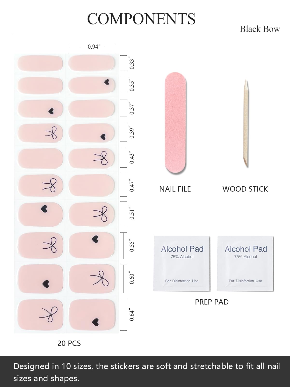 AutyaMee tiras gel en 10 tallas para ajuste perfecto.