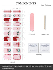 AutyaMee pegatinas uñas gel, diseños navideños listos para pegar.