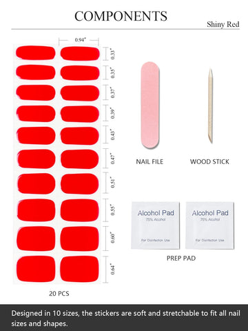 AutyaMee set de 20 tiras gel listas para usar bajo lámpara UV.